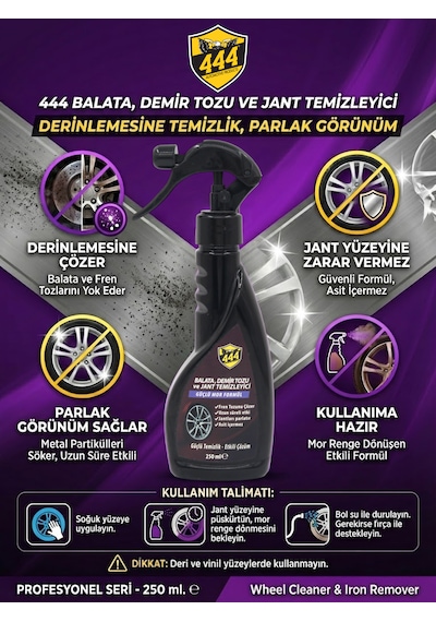 444 Balata Demirtozu Ve Jant Temizleyici