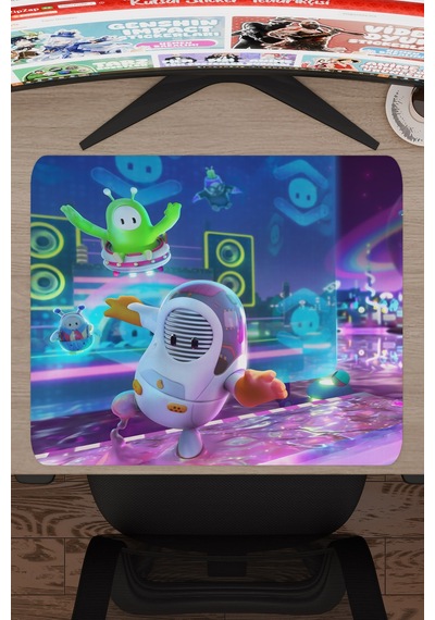 Fall Guys Kaymaz Dikişli Kauçuk Oyuncu Mousepad V1 - 48x40 Xl Gaming Mouse Pad Fare Altlığı
