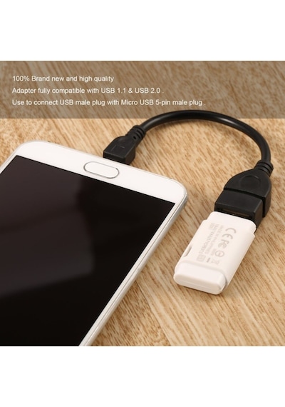Samsung Uyumlu Otg Kablo Usb Okuyucu Veri Yükleyici Flash Bağlama Kablosu