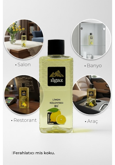 Ilgaz Limon Kolonyası 4'lü Set 80 Derece 400 Ml Elegance Series