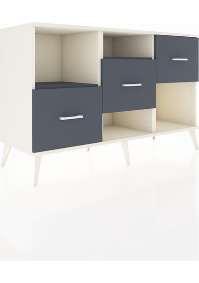 Hyperion Konsol 2 Raflı 3 Çekmeceli 132x44x83 Aytaşı-antrasit Antrasit Hyperion Konsol 2 Raflı 3 Çekmeceli 132x44x83 Aytaşı-antrasit Antrasit