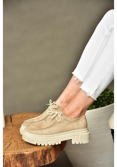 Fox Shoes R294783002 Ten Süet Kadın Ayakkabı 001