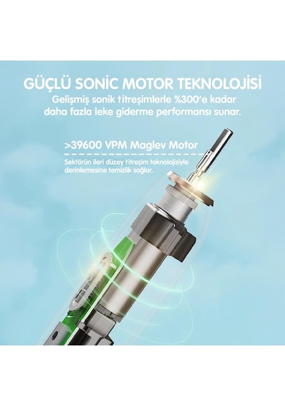 Npo Nicefeel X500 39600vps Şarjlı Sonic Çocuk Diş Fırçası-mavi