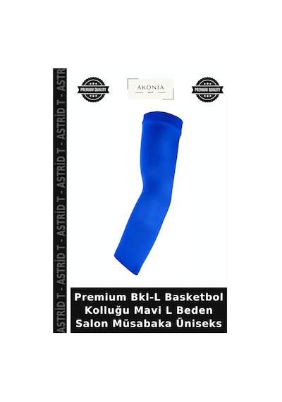 Premium Bkl-l Basketbol Kolluğu Mavi L Beden Salon Müsabaka Üniseks