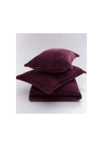 Blue Home Merinos Modern Line 3 Parça Çift Kişilik Battaniye Seti Renk : Bordo