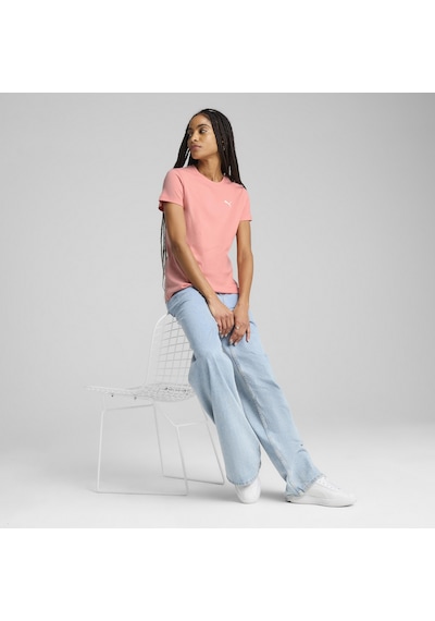 Puma 68502118 Ess Elevated Tee Kadın Spor Tişört Pembe