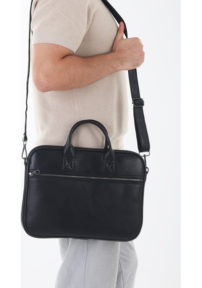 Erzeno Hakiki Deri Laptop & Evrak Çantası - Siyah Unisex İş Çantası Siyah Renk - 761747751 Siyah Renk