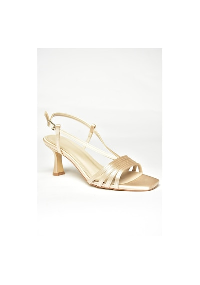 Fox Shoes U569519604 Bej Kumaş Alçak Topuklu Kadın Ayakkabı Bej