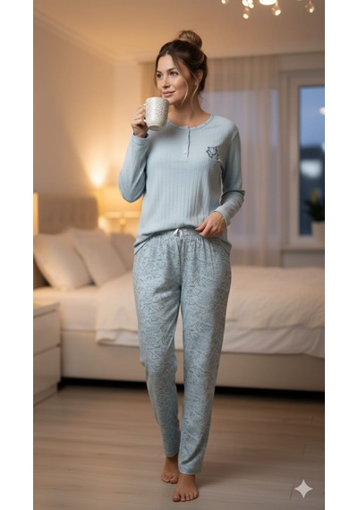 Glisa Kadın Pijama Takımı Su Yeşili