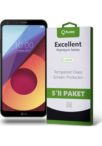 LG Q6 ile Uyumlu Kırılmaz Temperli Ekran Koruyucu Cam Ekonomik 5'li Paket