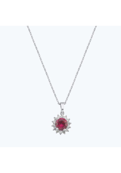 Altınbaş Kırmızı Taşlı Altın Üçlü Yuvarlak Set Autk0036-b-24627-k-set