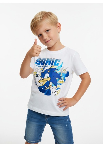 Sea Bubbles Sonic Çocuk Tişört St10414 Beyaz