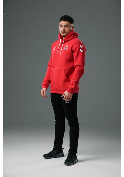 Hummel Armin Milli Takım Pamuklu Hoodie Kırmızı