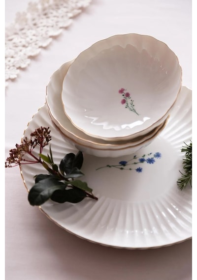 Kütahya Porselen Tiny Miny Yemek Takımı 27 Parça 6 Kişilik Bnlzf27yt4012673 Beyaz - Altın
