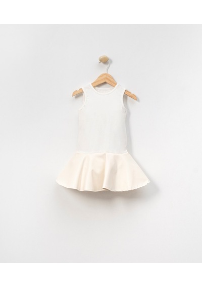Xo Kids Kız Çocuk Elbise 3-7 Yaş 4026 Bej