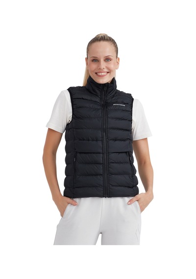 Skechers Kadın Siyah Yelek W Outerwear Padded Vest S231239-001 Siyah