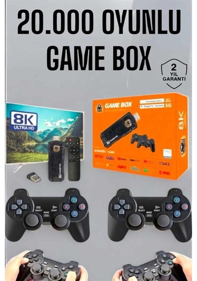 8k Premium 20.000 Oyunlu Gamebox Tv Uyumlu Siyah