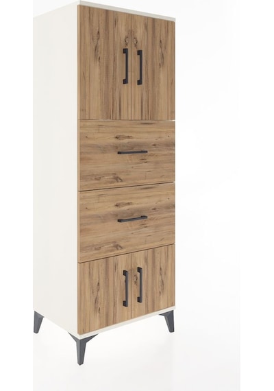Hyperion Dolap 2 Raflı 2 Çekmeceli 4 Kapaklı 60x44x163 Aytaşı-çam Aytası
