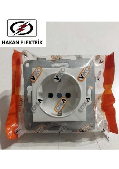 Viko Karre Meridian Topraklı Çerçevesiz Priz Beyaz PRIZ-028