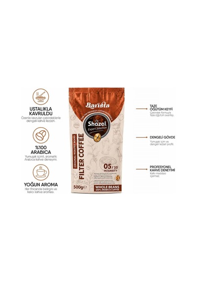 Shazel Filtre Kahve Çekirdek 500 Gr Öğütülmüş