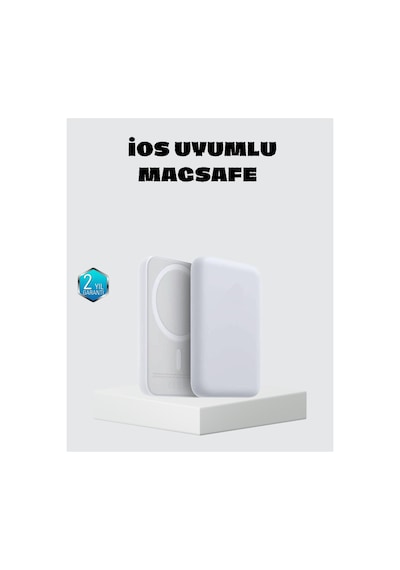 Magsafe 15w Kablosuz Hızlı Şarj, Lightning Girişli Taşınabilir Batarya Çok Rnekli
