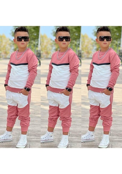 İki İplik Cepli Garson Boy Takımlar Gri - Beyaz