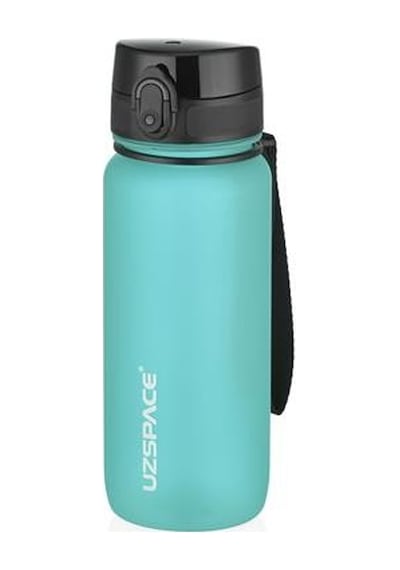 Uzspace 500ml Soft Touch Tritan Su Matarası Açık Mavi Beyaz