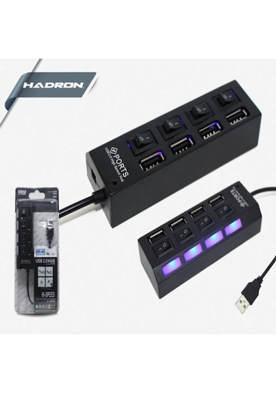 Hadron Hr102 Usb 2.0 Hub 4 Port Anahtarlı