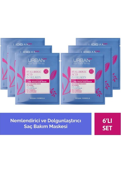 Urban Care Hyaluronic Acid & Collagen Saç Maskesi 6 x 50 ML