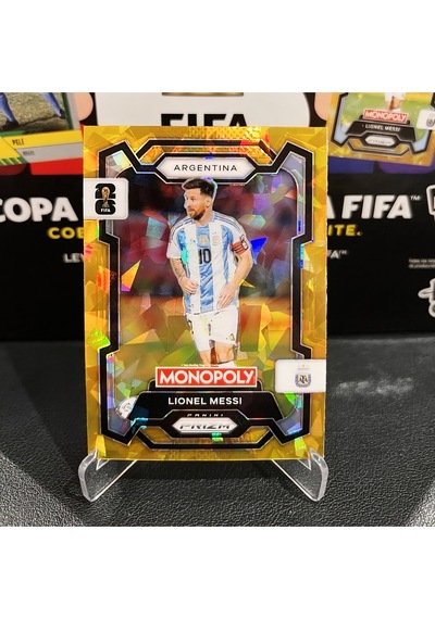 Prizm Monopoly Lionel Messi No.1 Gold Ice Cracked Oyun Kartı