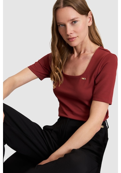 U.s. Polo Assn. Kadın Vişne Tişört Basic 50323524-vr223