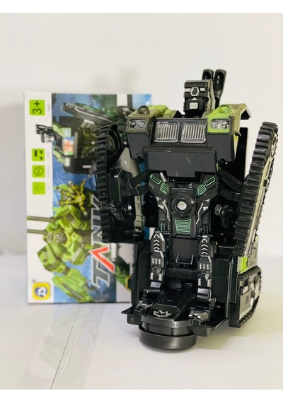 Oyuncak Robota Dönüşen Tank Sesli Işıklı Pilli Hareketli Oyuncak