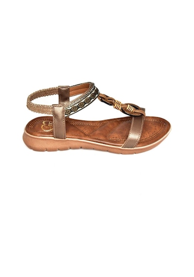Fox Shoes S258016809 Bakır Alçak Tabanlı Kadın Sandalet Bakır