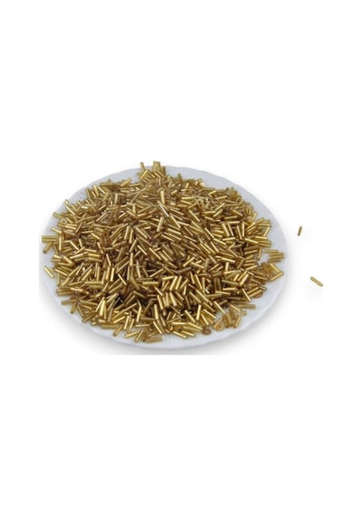 Koyu Kristal Gold Boru Boncuk 100 Gr