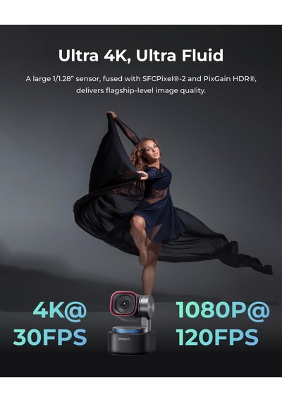 Tiny 3 Yapay Zeka Destekli Mekansal Ses 4k Ptz Web Kamerası