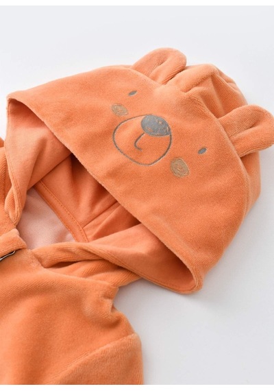 BabyCosy Kapüşonlu Kadife Pantolon Ve Uzun Kollu Gömlek Takım 001