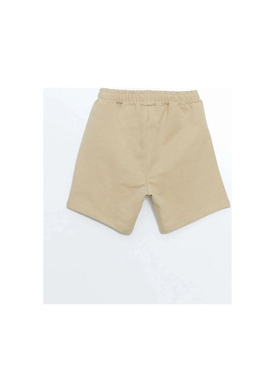 LC Waikiki Lcw Kids Bej Basic Beli Lastikli Pamuklu Erkek Çocuk Şort Beıge