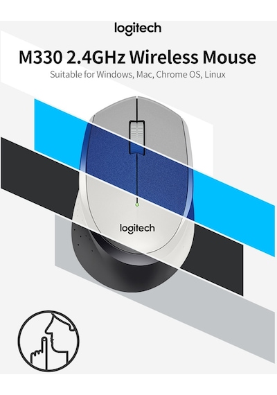 Logitech M330 2.4 GHZ Kablosuz Ergonomik Sessiz Mouse