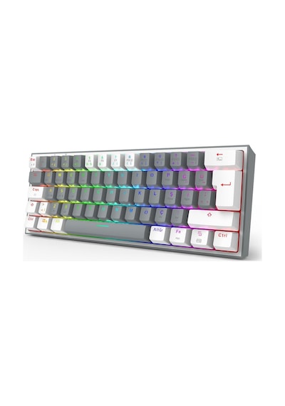 Redragon K616 Fizz Pro Rgb Red Switch Kablosuz Gri / Beyaz Ckckrdr0020