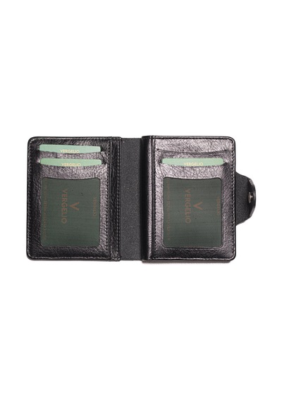 Black Cüzdan & Kartlık Erkek 866 Vergelio Purse Matte Crystal Wallet Card Holder Siyah