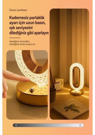 Özel Seri Doğum Günü Arkadaşa Hediye Romantik Lamba Kristal Elmas Masa Lambası Lw20