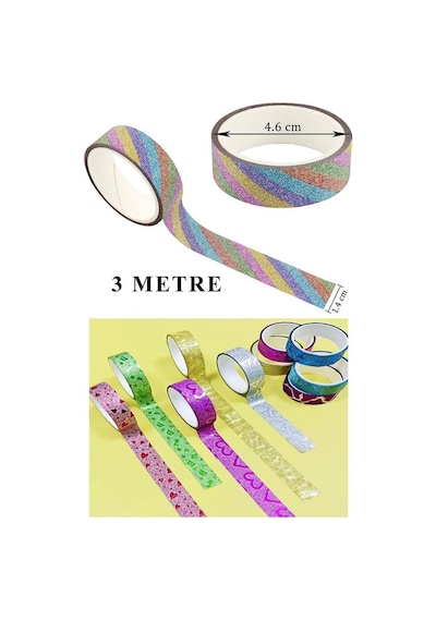 Simli Hologramlı Bant 3 Metre 24 Adet