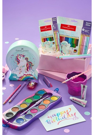 Unicorn Grip Jumbo Boya Kalemi 8+2 Renk, Ergonomik Gövde, Canlı Ve Parlak Renkler,dayanıklı Kalın Uç Çok Renkli