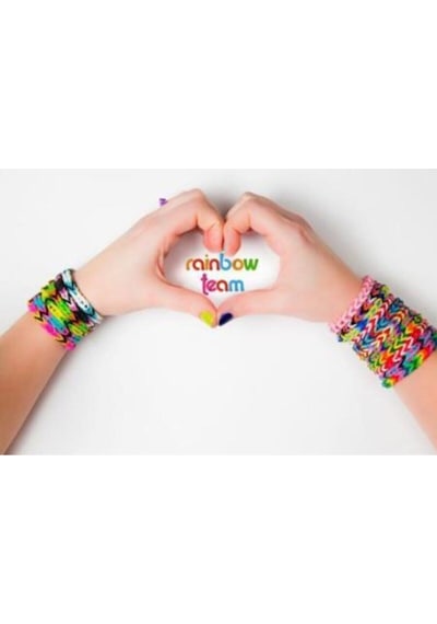 Rainbow Team Kendin Yap Rengarenk Örgü Tezgahlı Lastik Bant Bileklik Yapma Seti Rainbow Bands Rainbow Kutulu