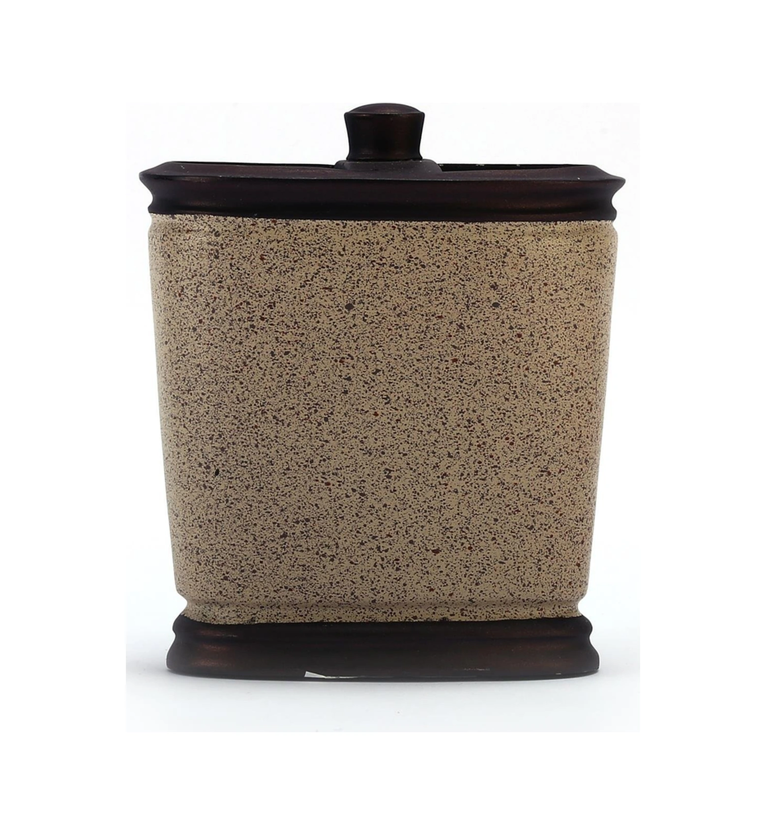 2 Adet Diş Fırçalık Bronz Kumlu Poliresin 10x12x5cm Banyo Seti Çok Renkli