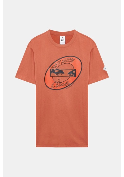 Puma X Perks And Mını Graphic Unisex Tişört Turuncu Turuncu