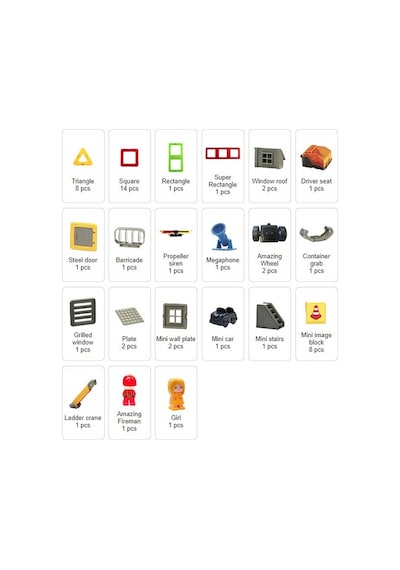 Magformers Mıknatıslı Rescue Set - 50 Parça