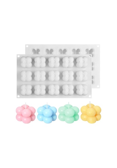 Bubble Mum Silikon Kalıbı 3d Mini Çoklu Bubble Kalıbı Bakeware 15 Li