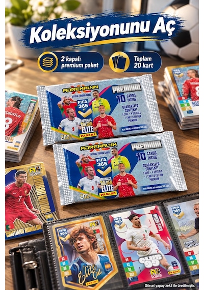 Panini Fıfa 365 Adrenalyn 2027 Premium Futbolcu Kartı 2 Li Paket - Toplam 20 Kart