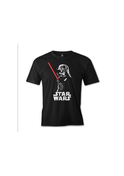 Darth Vader Smoking Baskılı Sİyah Erkek Tshirt 001